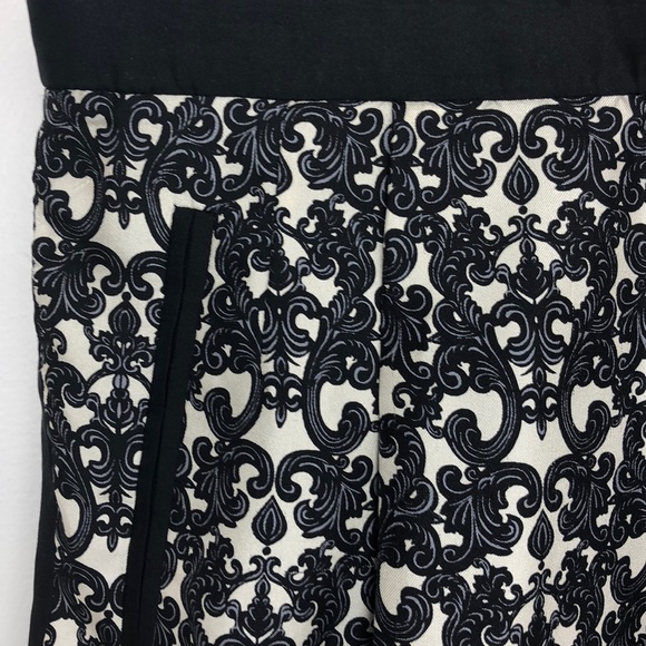 Robert Rodriguez Black Patterned Pull On 100% Silk Pants Size 8 - Picture 4 of 9